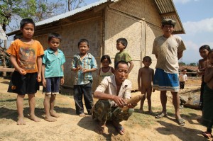 Project Phongsali 2011: Our team, now at full strength, follows villagers to ordnance.