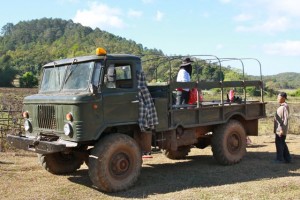 Project Sekong 2012: It could be that our truck has been down the Ho Chi Minh Trail before.  This workhorse makes our project possible.