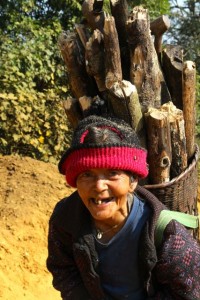 Project Sekong 2014: As we go about our everyday tasks, villagers go about theirs.  This time of year people are collecting firewood.